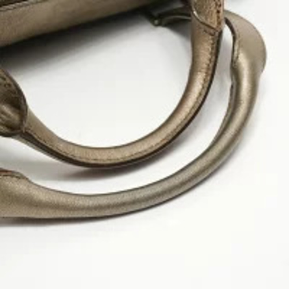 Christian Dior Leather Metallic Bronze Tan Street Boston Bag Shoulder Brown - Picture 13 of 13